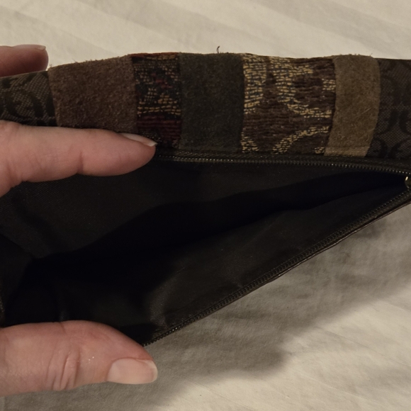 Vintage Fossil Patchwork Trifold Wallet/Checkbook Holder - Picture 4 of 6